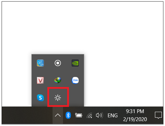 Windows 10 Brightness Slider