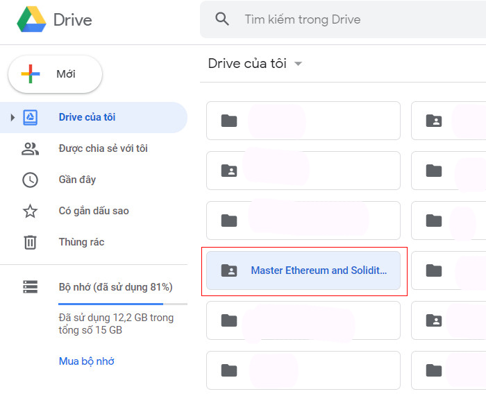 kết quả thêm vào goole drive