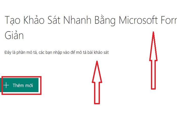 click vào thêm mới để thêm các câu hỏi