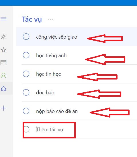 thêm các tác vụ khác vào