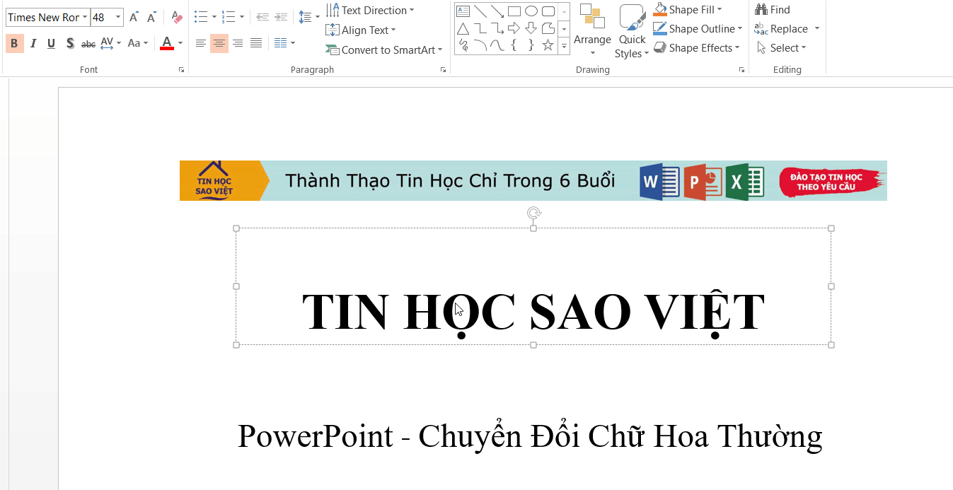 sử dụng sentence case