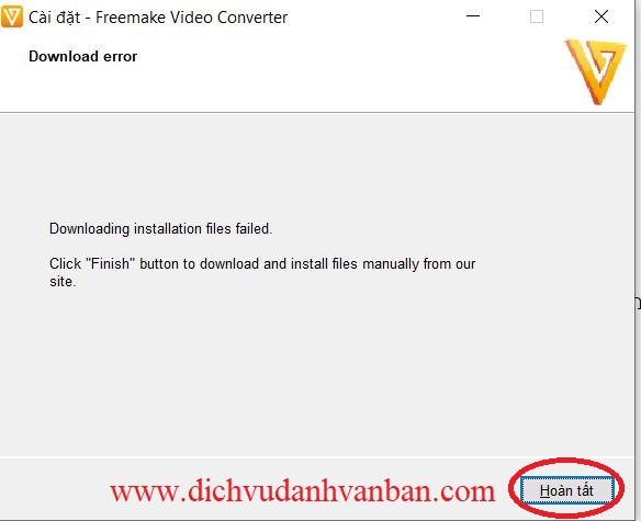 Hoàn thành cài đặt Freemake