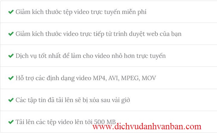 những khả năng của Video Smaller