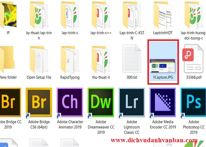 mở file bản sao trong mục chứa nó