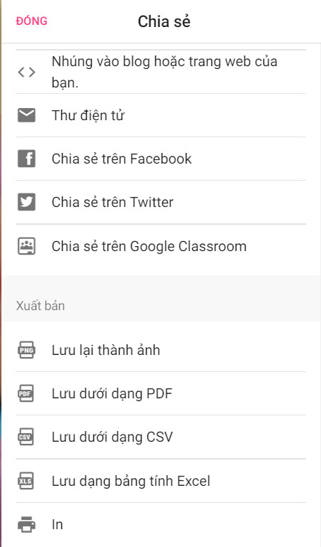 xuất bản bài đăng trong padlet