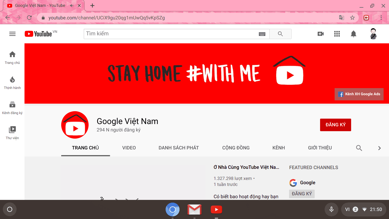màn hình hệ điều hành Chrome OS