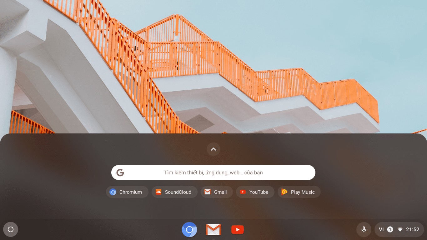 màn hình giao diện hệ điều hành Chrome OS