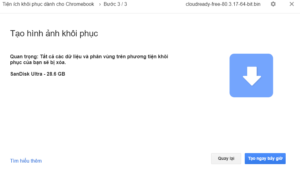 cài đặt hệ điều hành Chrome OS