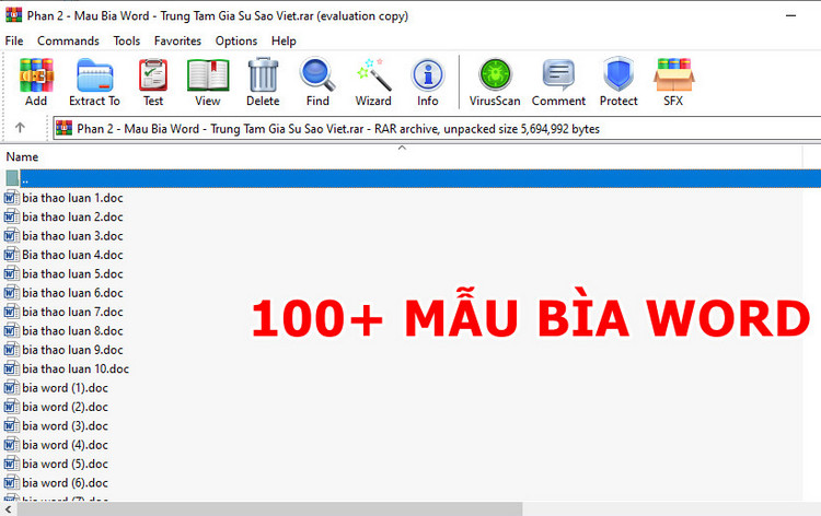 tổng hợp trang bìa word
