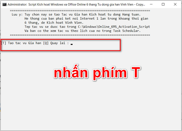 tiếp tục gia hạn