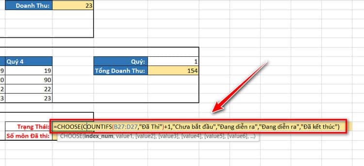 tính trạng thái thi