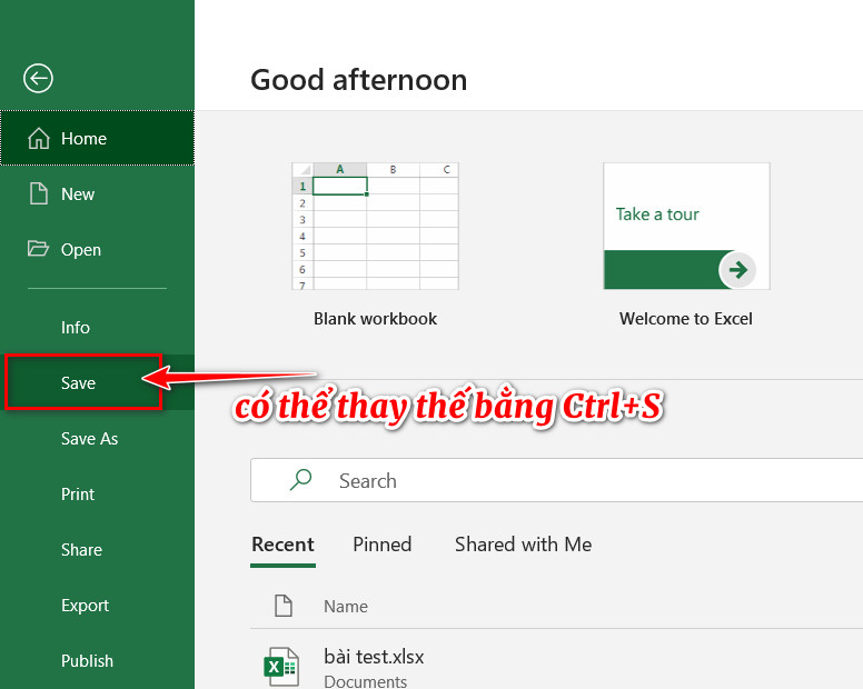 lưu file nhanh
