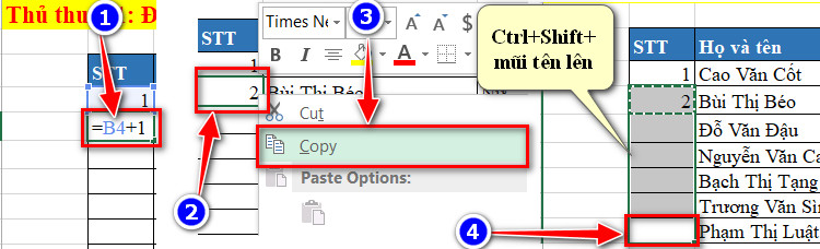 ctrl shift mũi tên lên