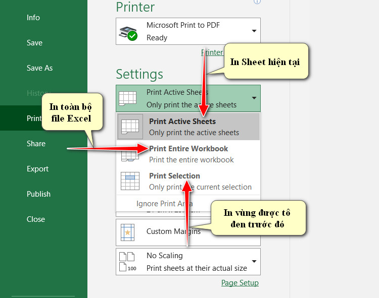 print active sheets