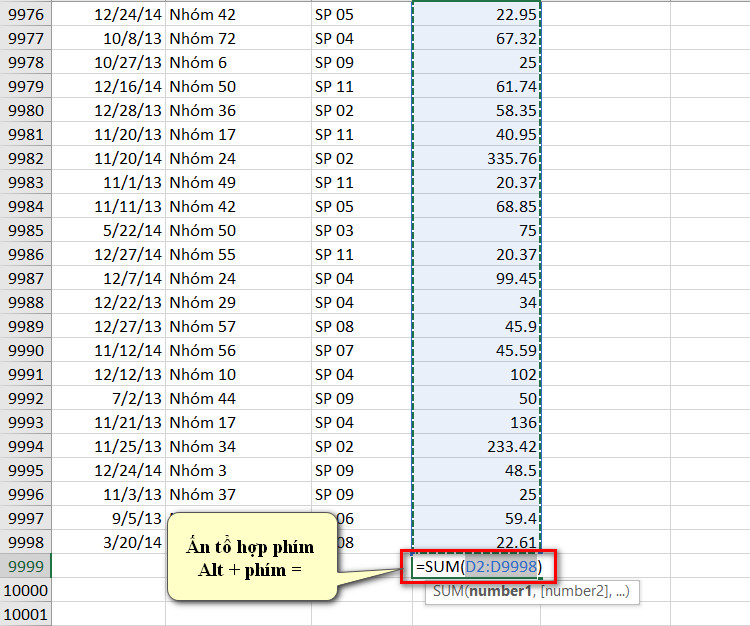 tính tổng