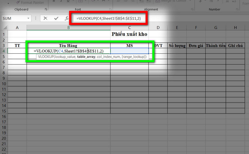 vlookup