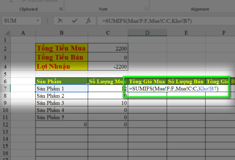 tổng giá mua