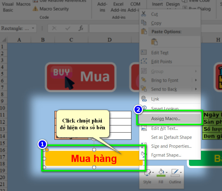 gắn dữ liệu