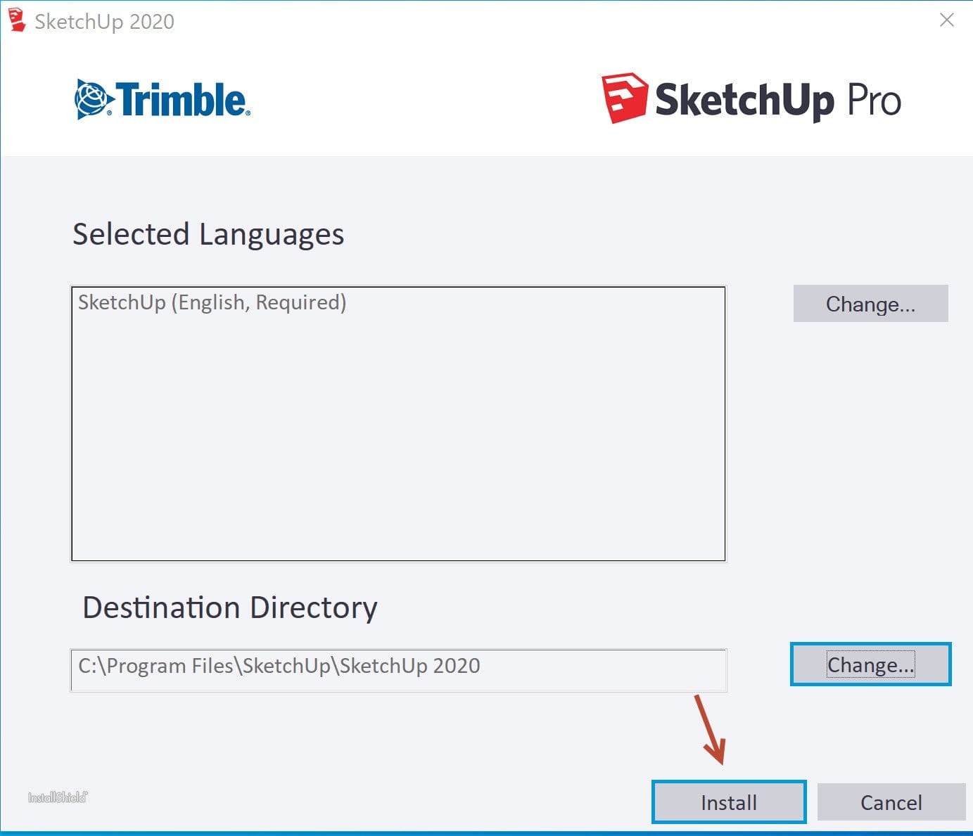 bước 2 cài đặt sketchup chọn install