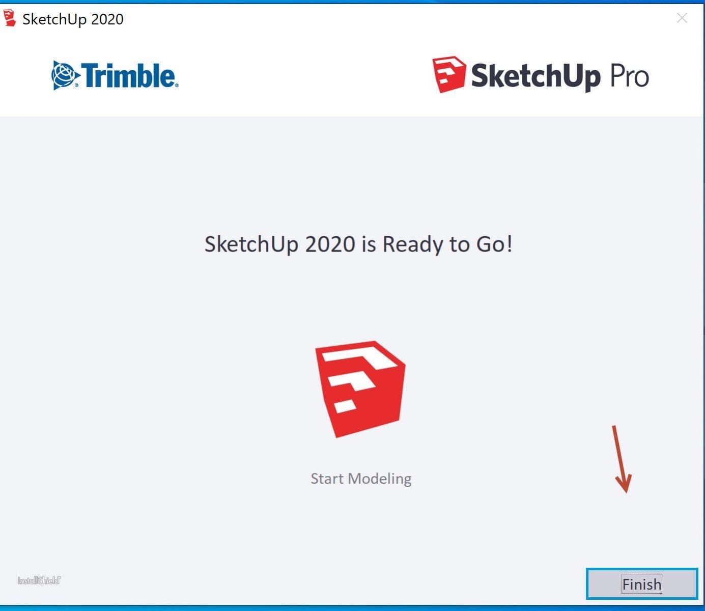 bước 2 cài đặt sketchup hoàn tất quá trình cài đặt