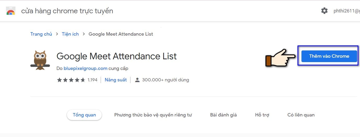 thêm ứng dụng list vào chrome