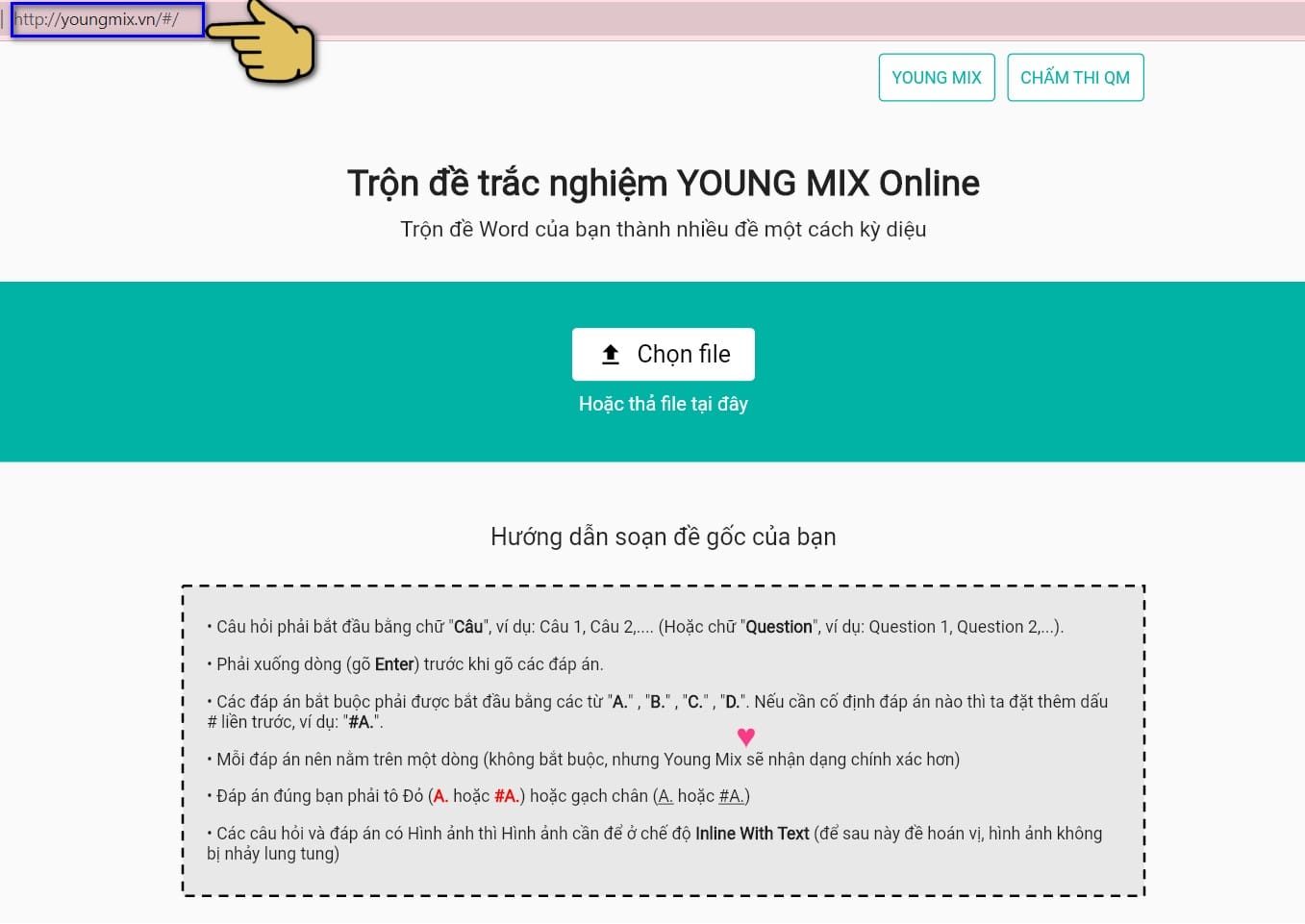 trang chủ young mix online
