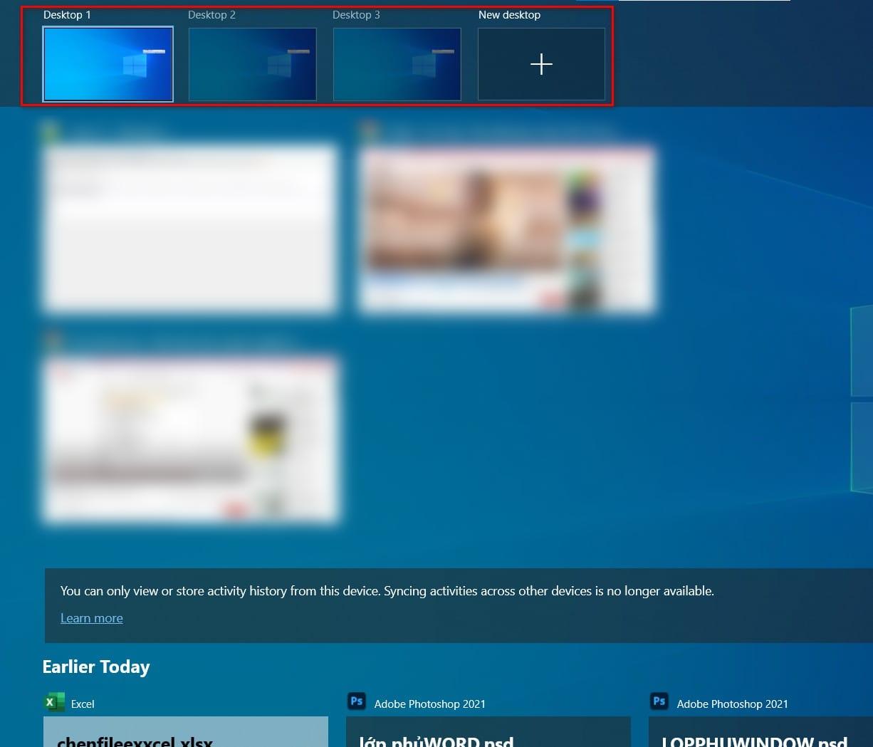 hình ảnh hiển thị desktop
