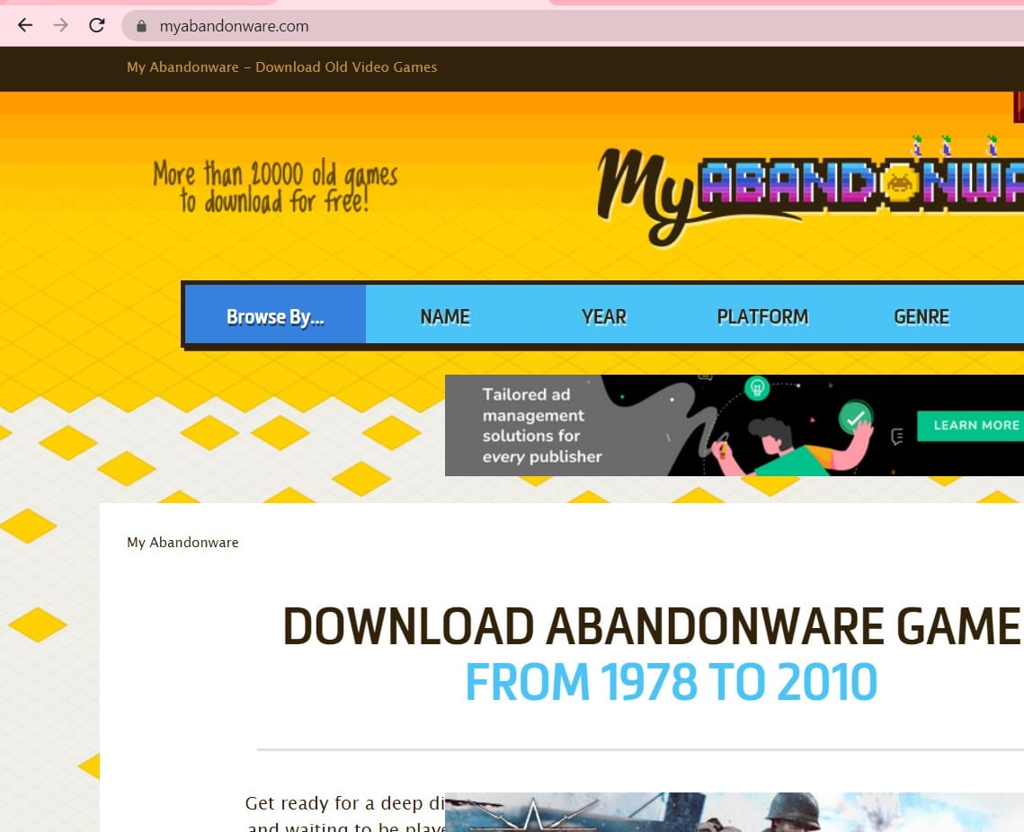 hình ảnh game myabandonware
