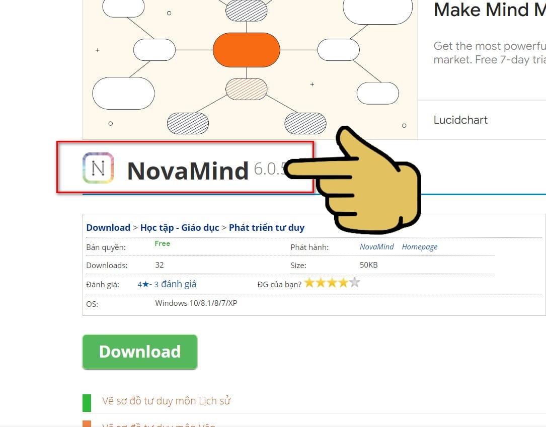 hình chứa phần mềm novamind