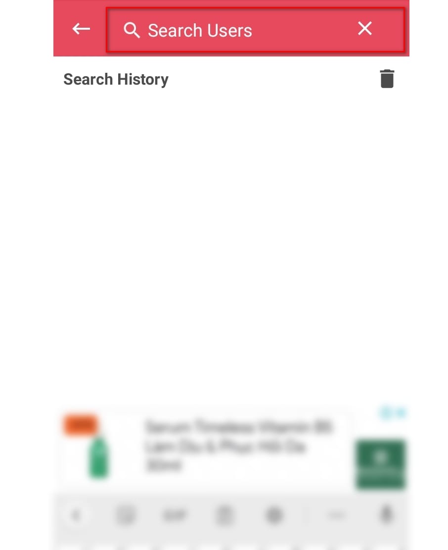 hình ảnh search tài khoản