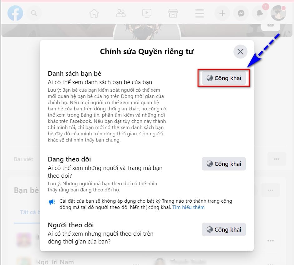 hình ảnh tích chọn mục công khai