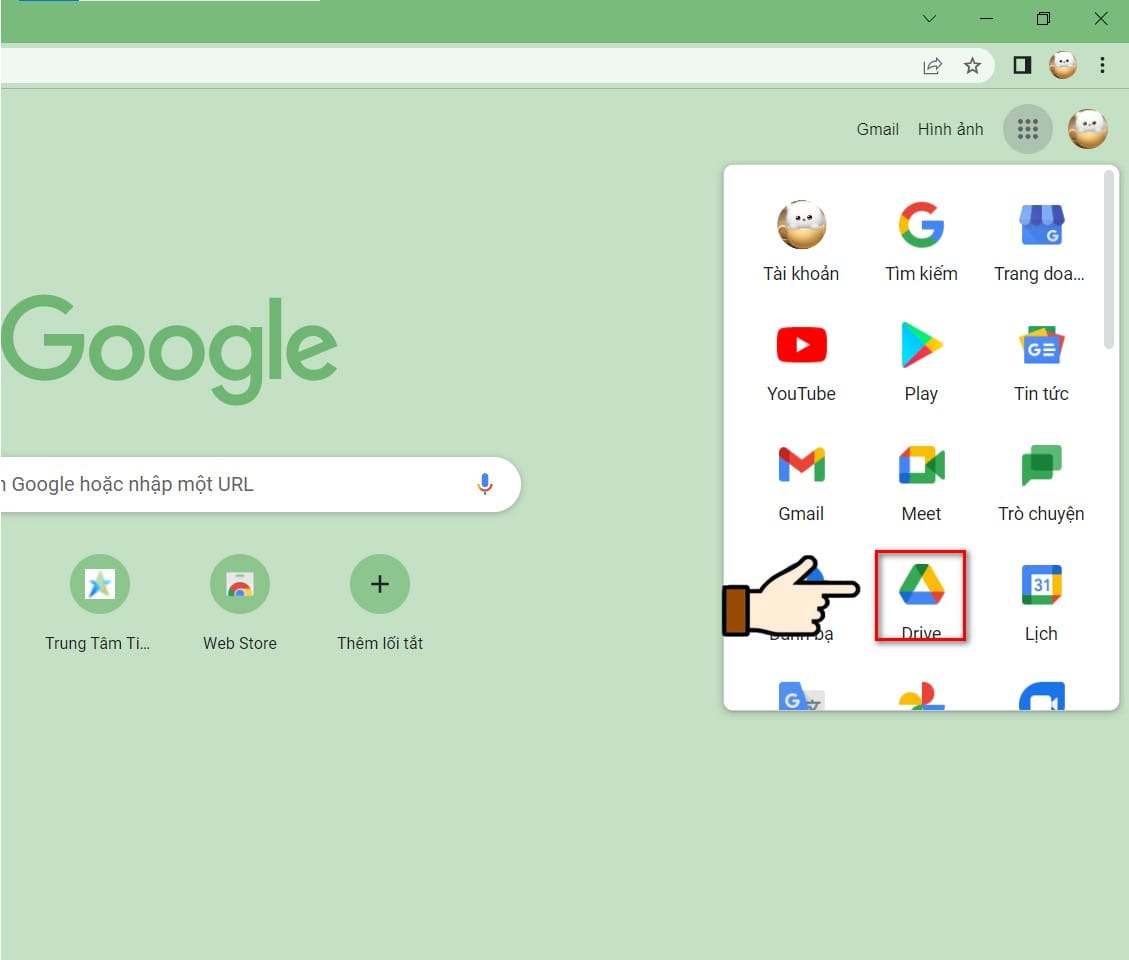 hình ảnh truy cập vào google drivev