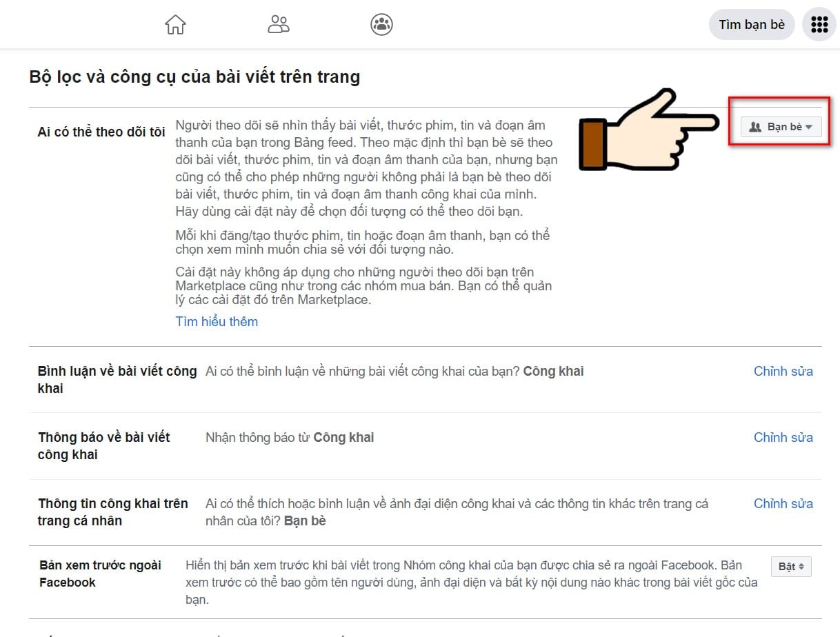 hình chọn ai có thể theo dõi tôi