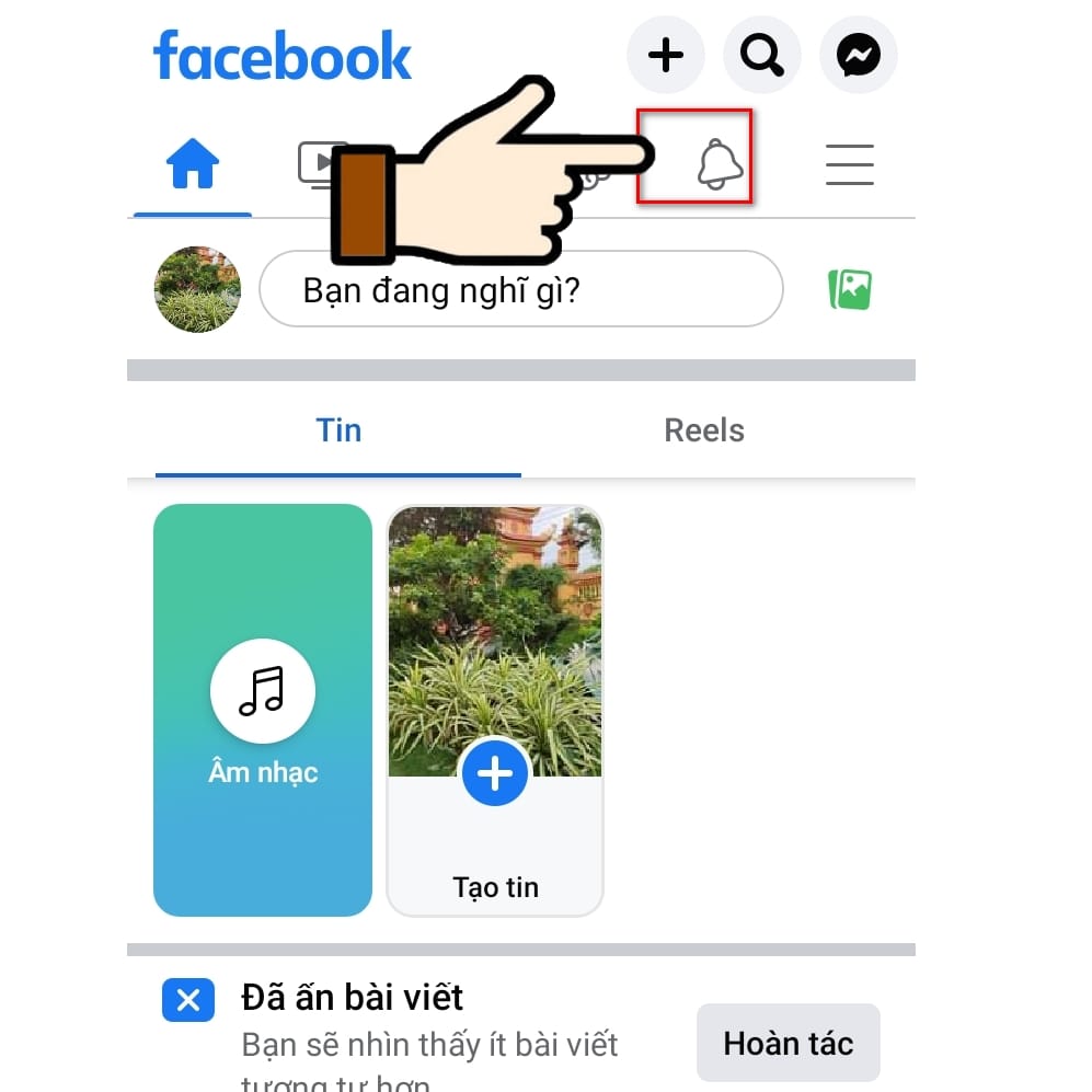 hình tích chọn biểu tượng thông báo