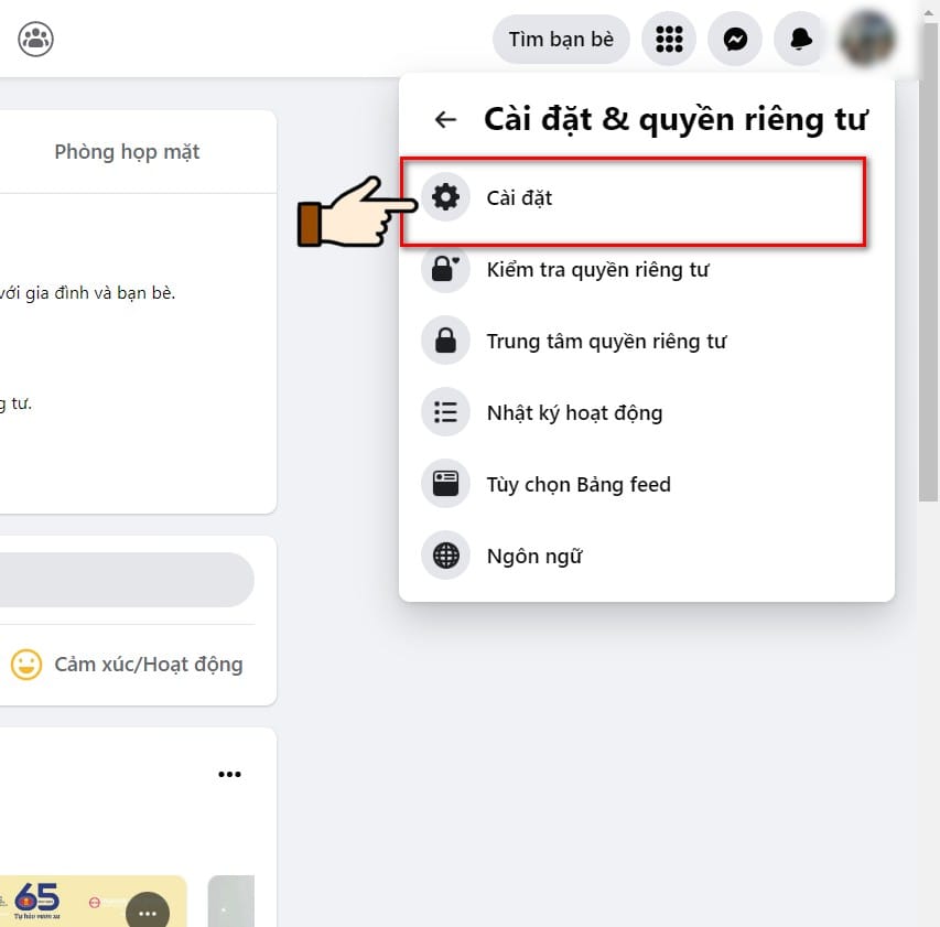 hình tích chọn cài đăt