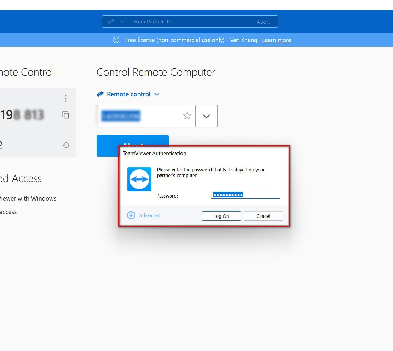 hình nhập password