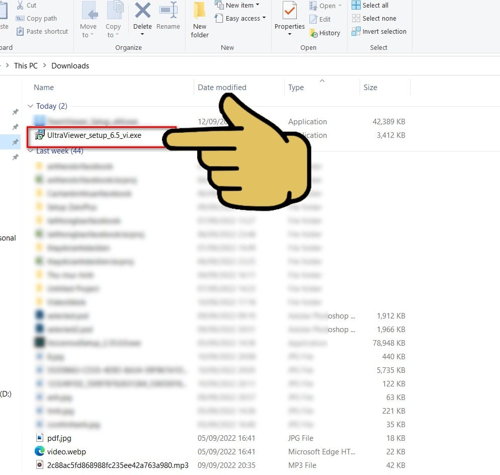hình mở file exe ultraviewer