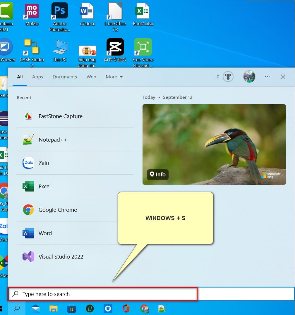hình nhấn windows s