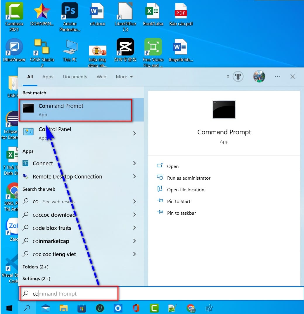 hình ảnh tìm kiếm ứng dụng command prompt