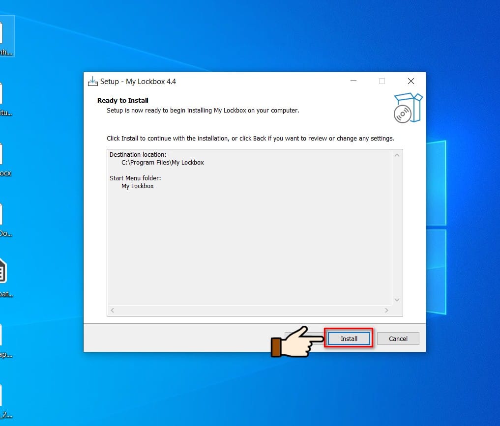hình nhấn install