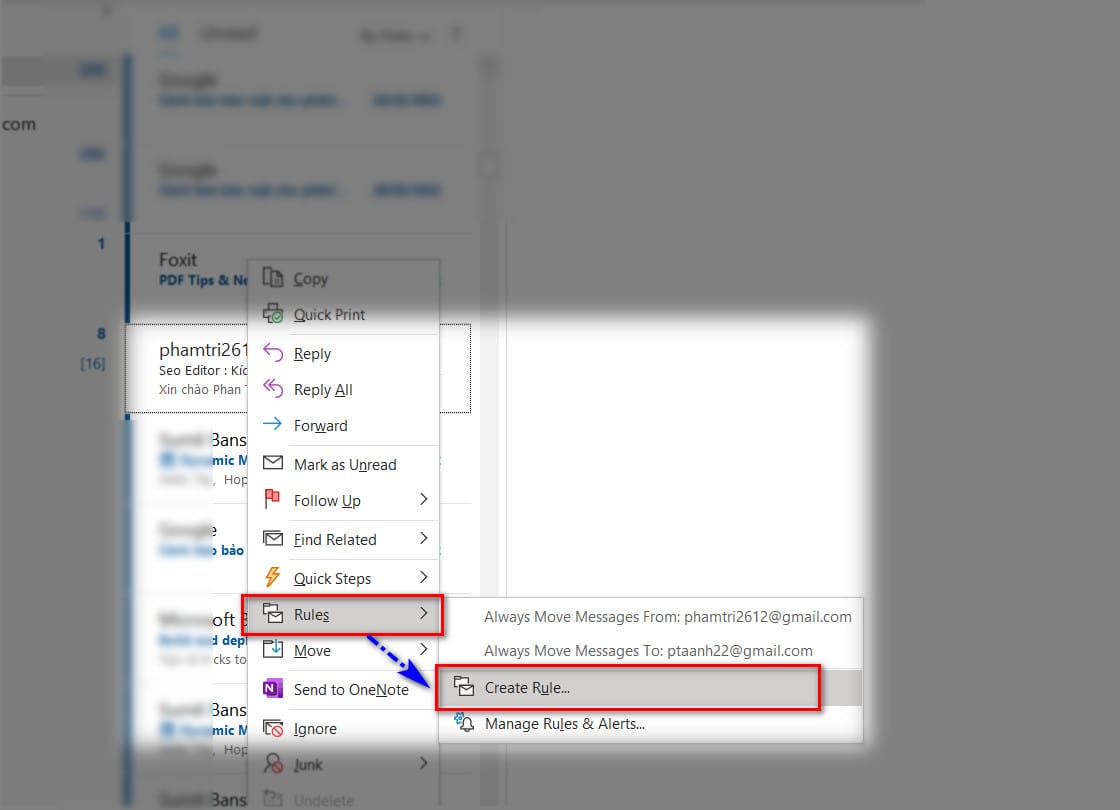 hình ảnh chọn email nhận thông báo