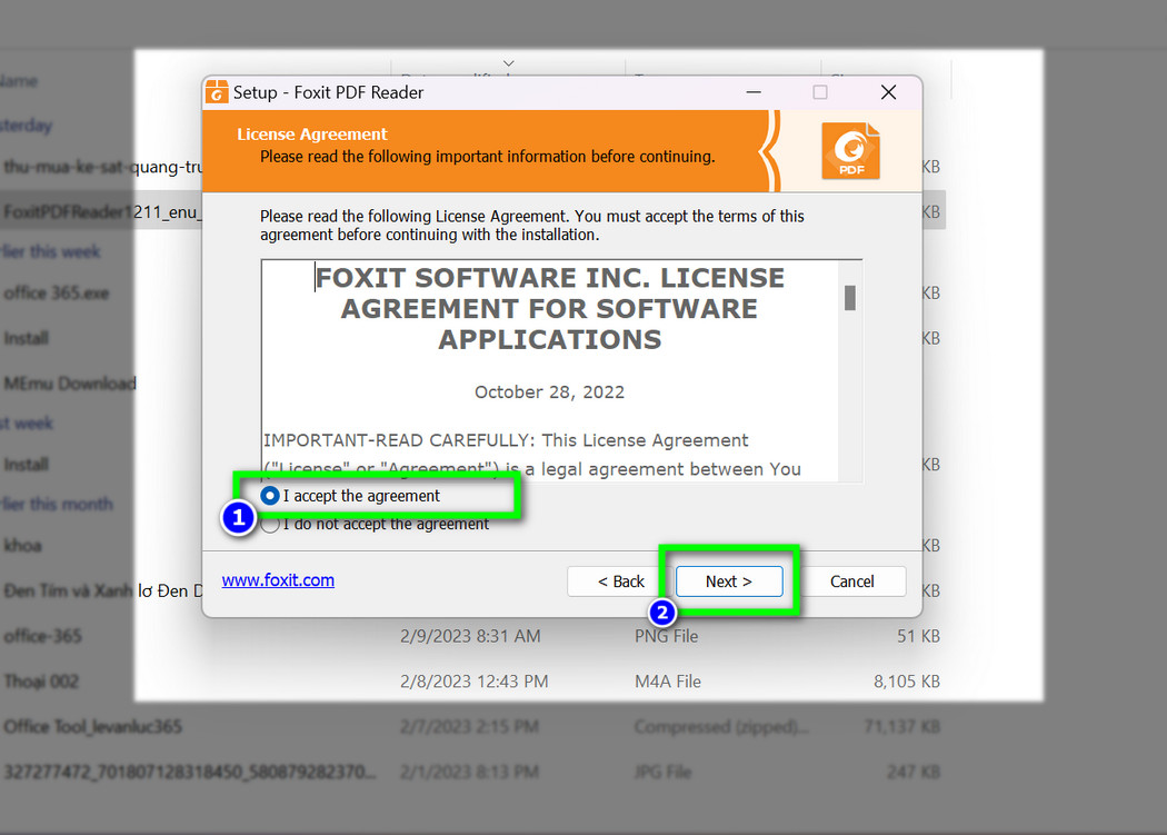 điều kiện của foxit reader