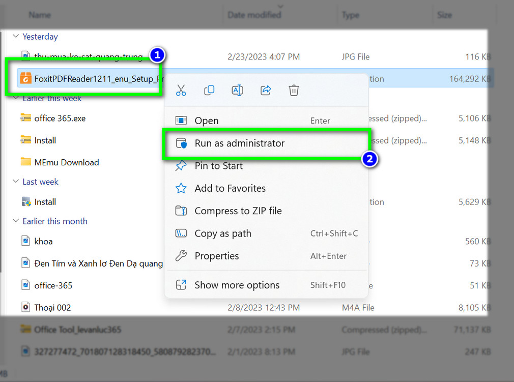 khởi chạy phần mềm foxit pdf reader