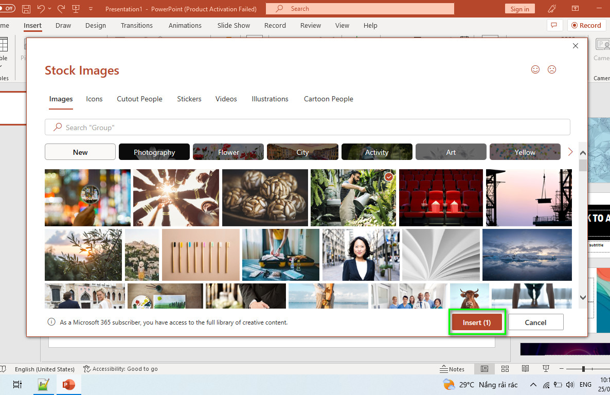 chèn ảnh stock images