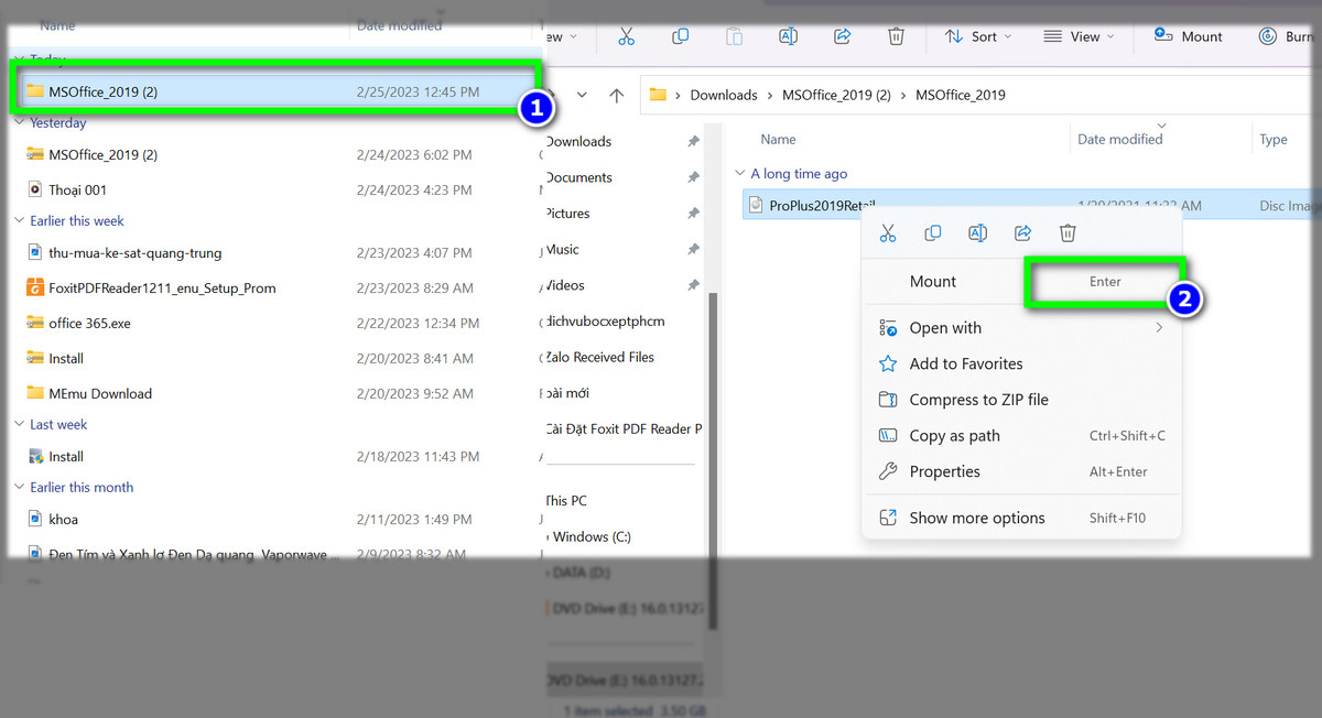 mở file bắt đầu quá trình cài đặt