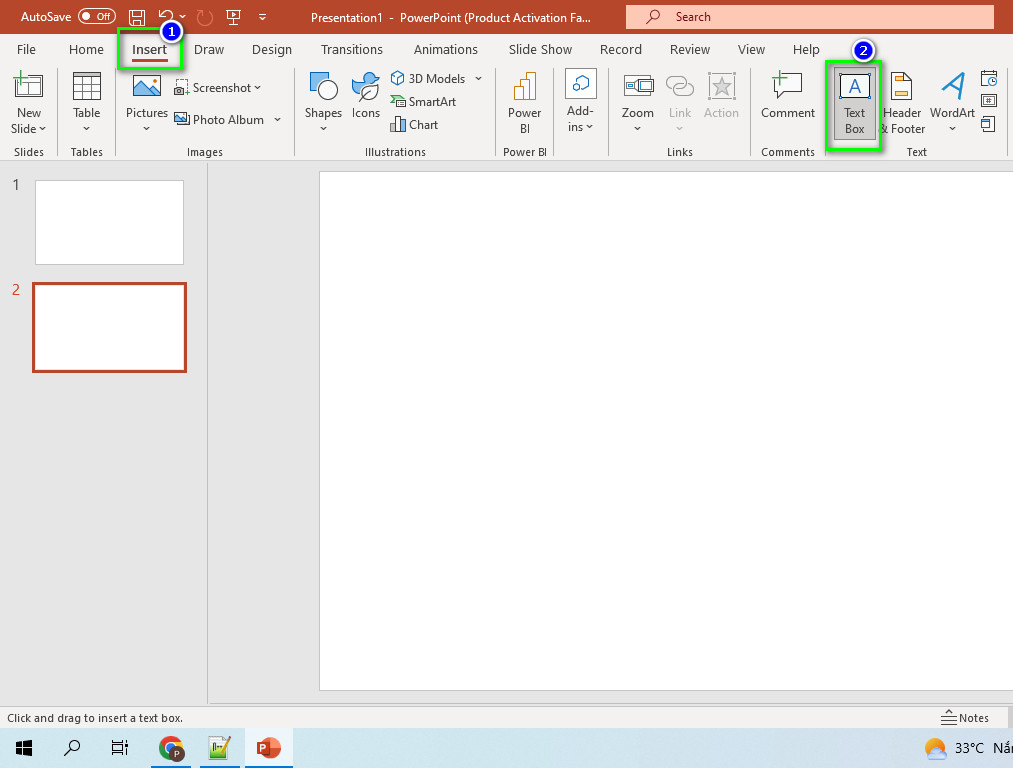 vào insert textbox
