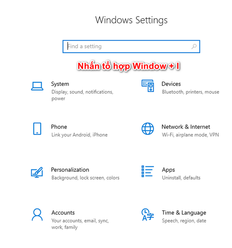 bước 1 tổ hợp window i