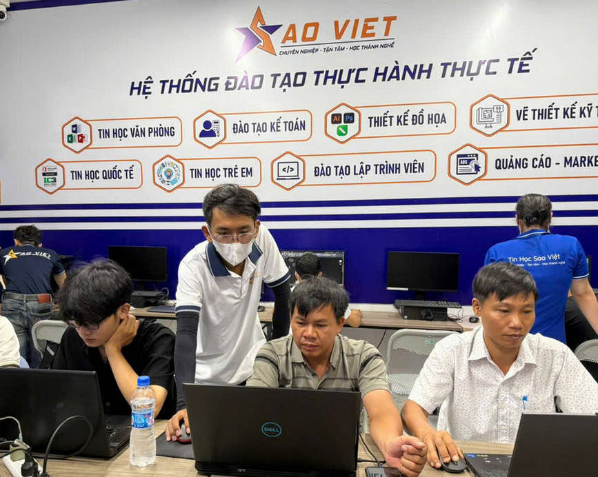 Top 1 trung tam đào tạo AI tin học văn phòng Tin học sao việt